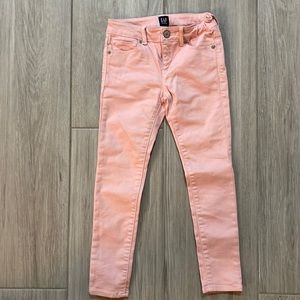 NWOT Gap Pink Denim Stretch Super Skinny Jeans Girls Size 6 Adjustable Waist -